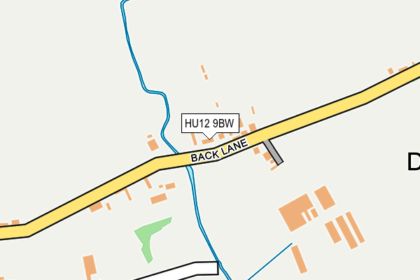 HU12 9BW map - OS OpenMap – Local (Ordnance Survey)