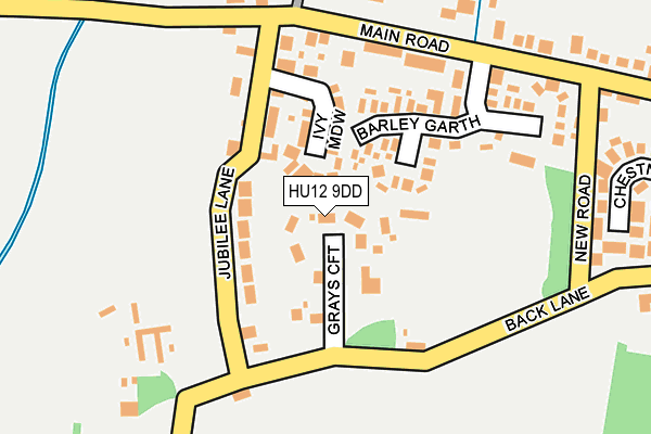 HU12 9DD map - OS OpenMap – Local (Ordnance Survey)