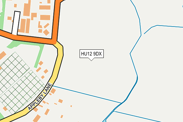 HU12 9DX map - OS OpenMap – Local (Ordnance Survey)