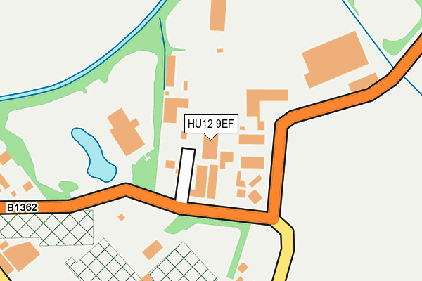 HU12 9EF map - OS OpenMap – Local (Ordnance Survey)