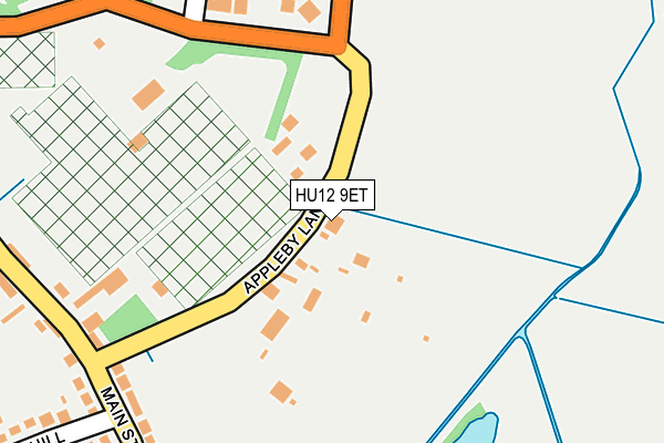 HU12 9ET map - OS OpenMap – Local (Ordnance Survey)