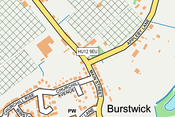 HU12 9EU map - OS OpenMap – Local (Ordnance Survey)