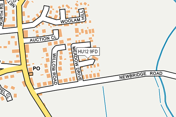 HU12 9FD map - OS OpenMap – Local (Ordnance Survey)