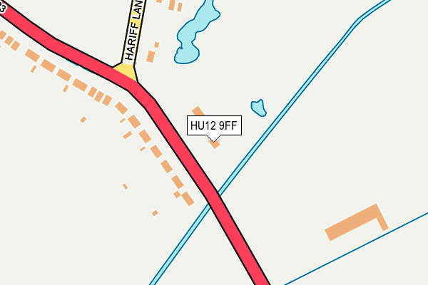 HU12 9FF map - OS OpenMap – Local (Ordnance Survey)