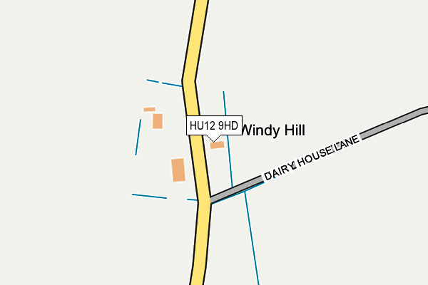 HU12 9HD map - OS OpenMap – Local (Ordnance Survey)