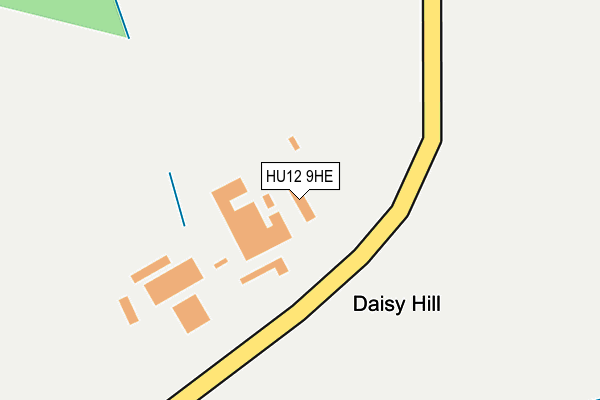 HU12 9HE map - OS OpenMap – Local (Ordnance Survey)