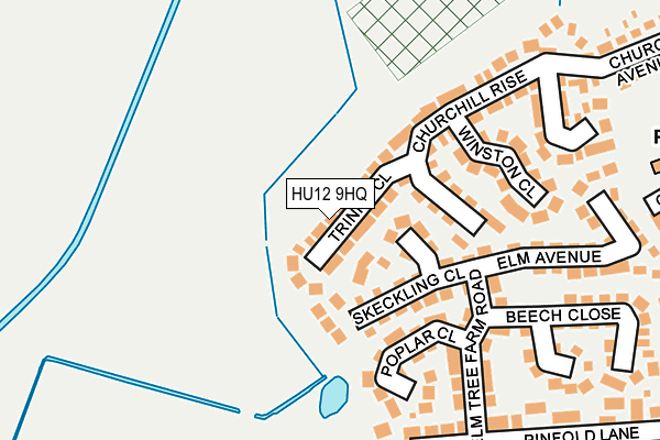 HU12 9HQ map - OS OpenMap – Local (Ordnance Survey)
