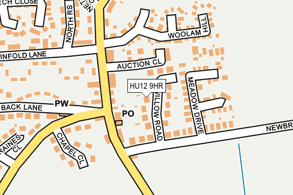 HU12 9HR map - OS OpenMap – Local (Ordnance Survey)