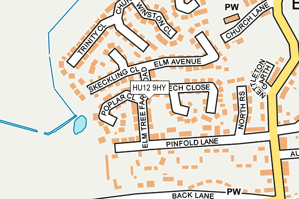 HU12 9HY map - OS OpenMap – Local (Ordnance Survey)