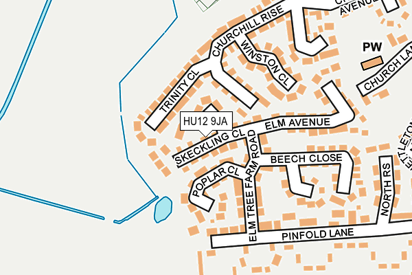 HU12 9JA map - OS OpenMap – Local (Ordnance Survey)