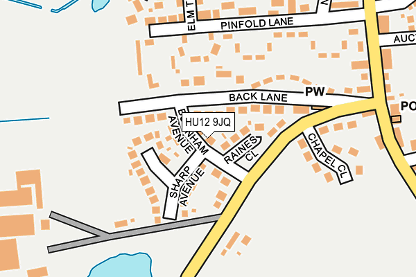 HU12 9JQ map - OS OpenMap – Local (Ordnance Survey)