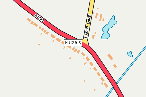 HU12 9JS map - OS OpenMap – Local (Ordnance Survey)