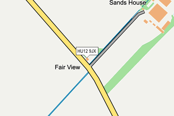 HU12 9JX map - OS OpenMap – Local (Ordnance Survey)