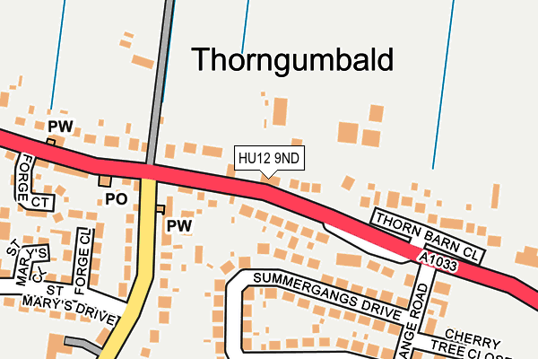 HU12 9ND map - OS OpenMap – Local (Ordnance Survey)