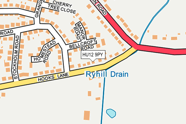 HU12 9PY map - OS OpenMap – Local (Ordnance Survey)