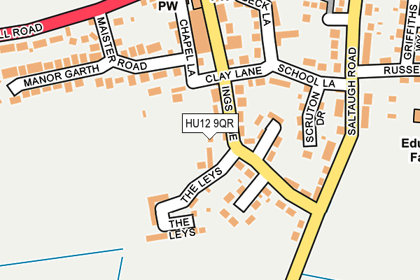 HU12 9QR map - OS OpenMap – Local (Ordnance Survey)