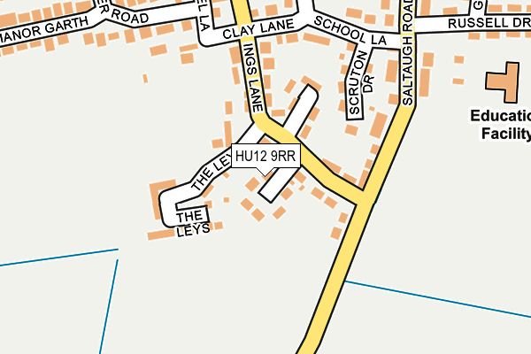 HU12 9RR map - OS OpenMap – Local (Ordnance Survey)