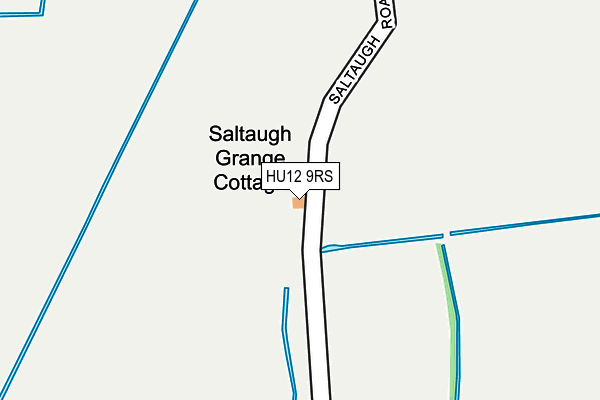 HU12 9RS map - OS OpenMap – Local (Ordnance Survey)