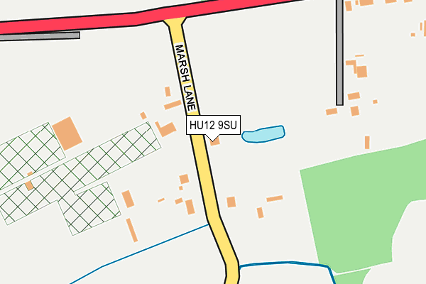 HU12 9SU map - OS OpenMap – Local (Ordnance Survey)