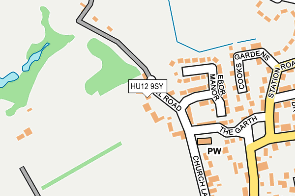 HU12 9SY map - OS OpenMap – Local (Ordnance Survey)