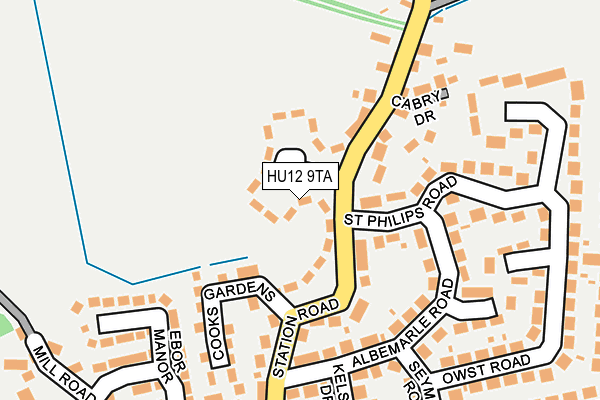 HU12 9TA map - OS OpenMap – Local (Ordnance Survey)