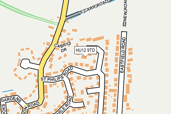 HU12 9TD map - OS OpenMap – Local (Ordnance Survey)