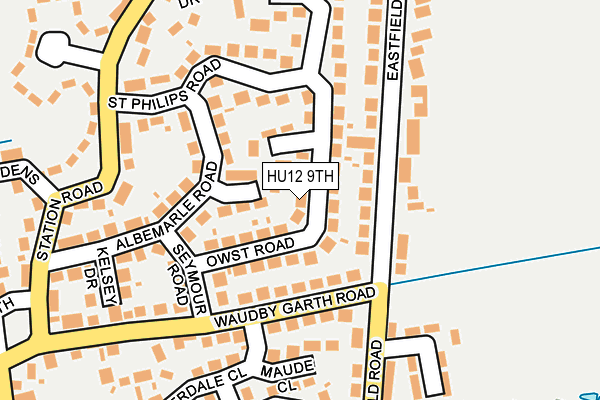 HU12 9TH map - OS OpenMap – Local (Ordnance Survey)