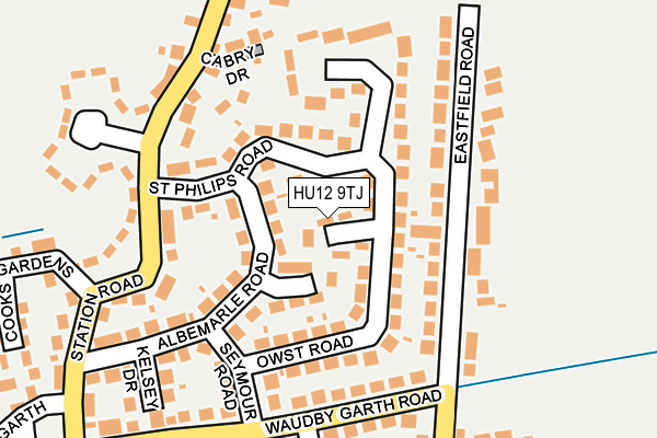 HU12 9TJ map - OS OpenMap – Local (Ordnance Survey)