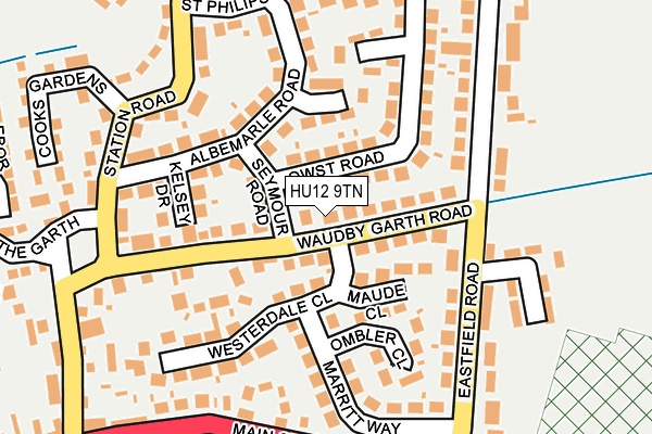 HU12 9TN map - OS OpenMap – Local (Ordnance Survey)