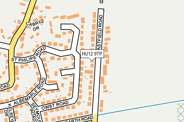 HU12 9TP map - OS OpenMap – Local (Ordnance Survey)