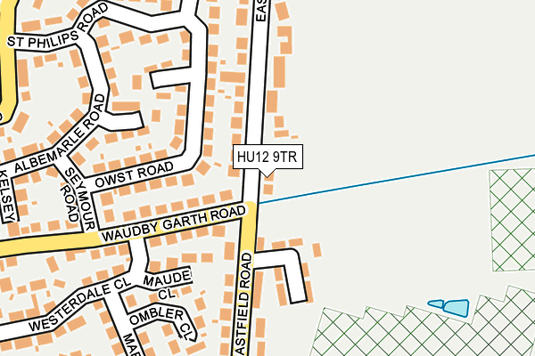 HU12 9TR map - OS OpenMap – Local (Ordnance Survey)