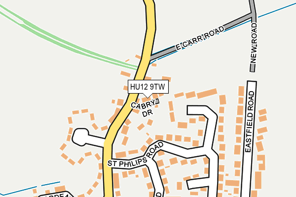 HU12 9TW map - OS OpenMap – Local (Ordnance Survey)