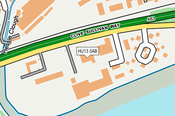 HU13 0AB map - OS OpenMap – Local (Ordnance Survey)