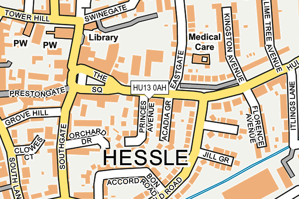 Map of MHT HESSLE LIMITED at local scale