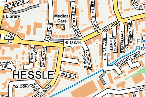 Map of SK HESSLE LTD at local scale