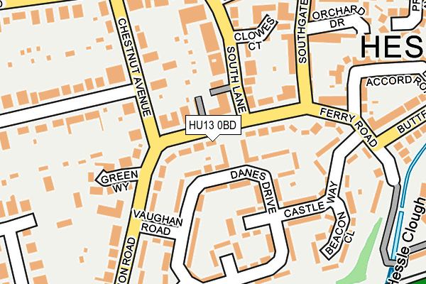 HU13 0BD map - OS OpenMap – Local (Ordnance Survey)
