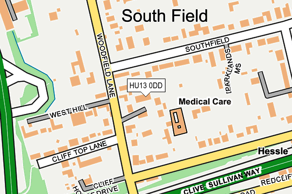 HU13 0DD map - OS OpenMap – Local (Ordnance Survey)