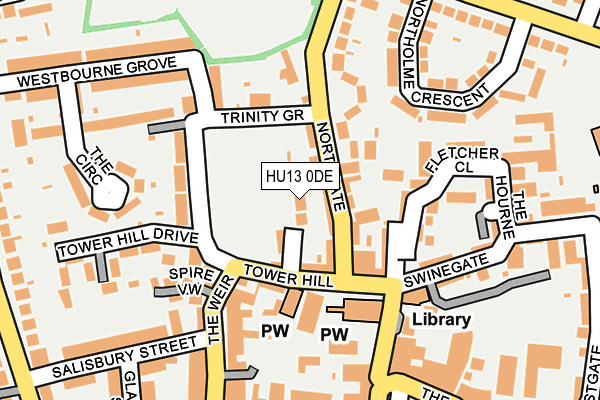 HU13 0DE map - OS OpenMap – Local (Ordnance Survey)