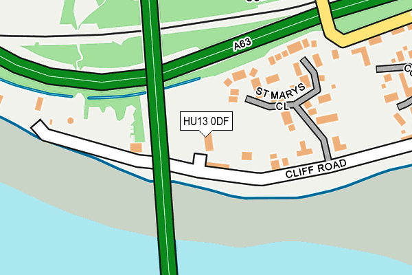 HU13 0DF map - OS OpenMap – Local (Ordnance Survey)