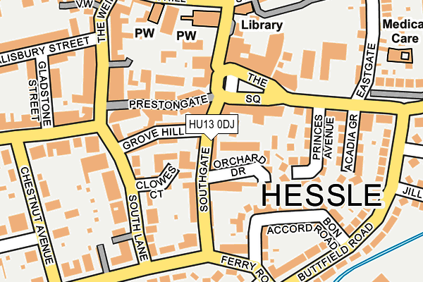 HU13 0DJ map - OS OpenMap – Local (Ordnance Survey)