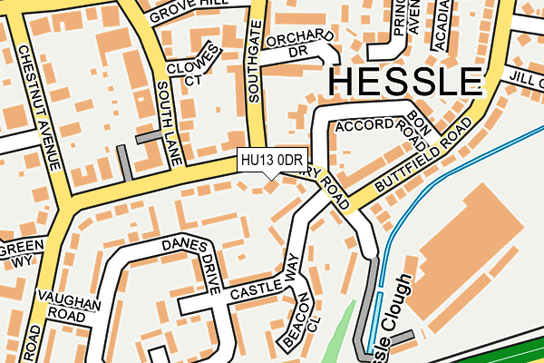 HU13 0DR map - OS OpenMap – Local (Ordnance Survey)