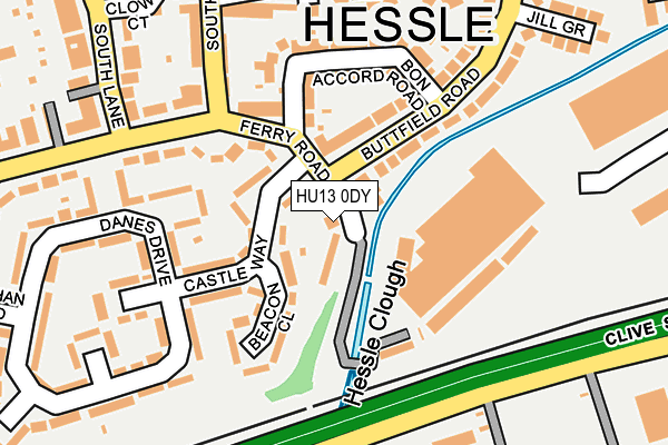 HU13 0DY map - OS OpenMap – Local (Ordnance Survey)