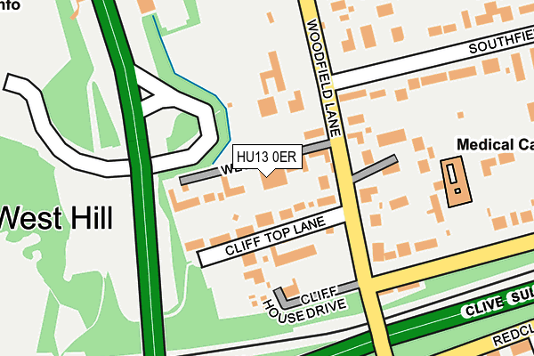 HU13 0ER map - OS OpenMap – Local (Ordnance Survey)