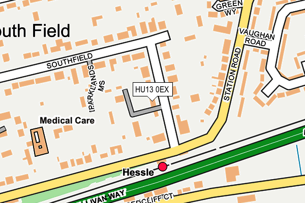 HU13 0EX map - OS OpenMap – Local (Ordnance Survey)