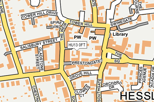 HU13 0FT map - OS OpenMap – Local (Ordnance Survey)