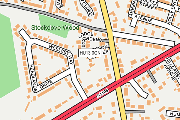 HU13 0GN map - OS OpenMap – Local (Ordnance Survey)