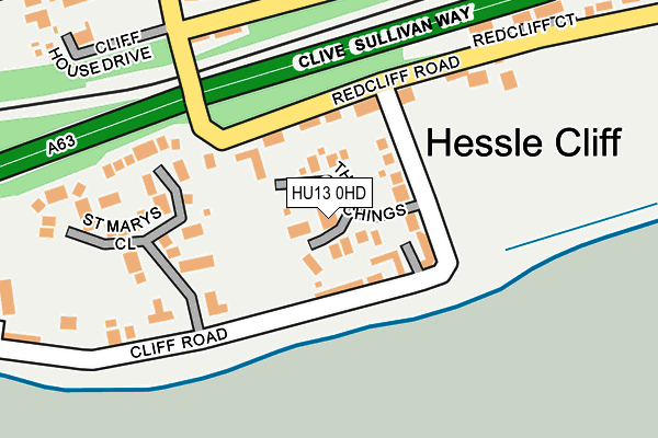 HU13 0HD map - OS OpenMap – Local (Ordnance Survey)