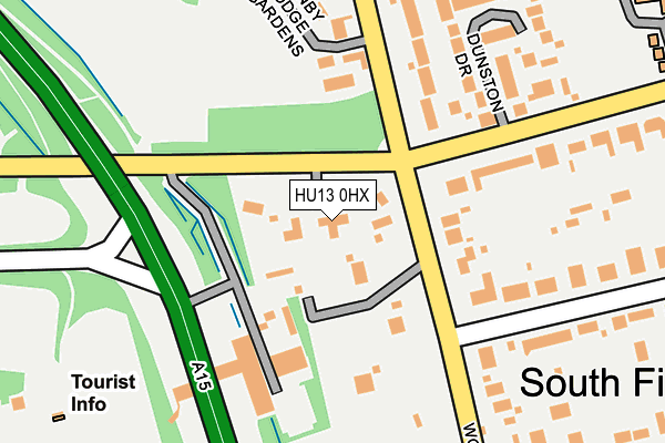 HU13 0HX map - OS OpenMap – Local (Ordnance Survey)