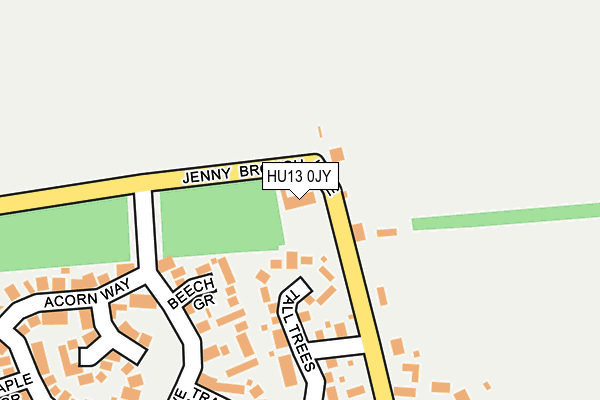 HU13 0JY map - OS OpenMap – Local (Ordnance Survey)