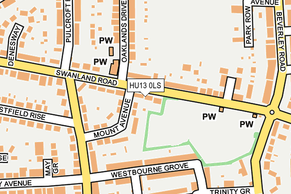 HU13 0LS map - OS OpenMap – Local (Ordnance Survey)